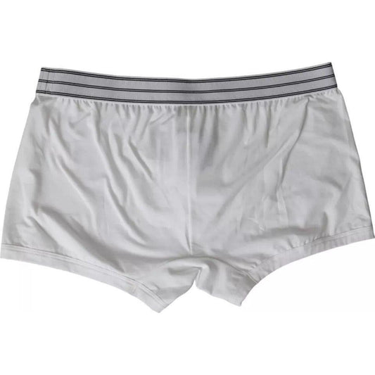 Dolce & Gabbana White Cotton Blend Regular Boxer Shorts Underwear Dolce & Gabbana