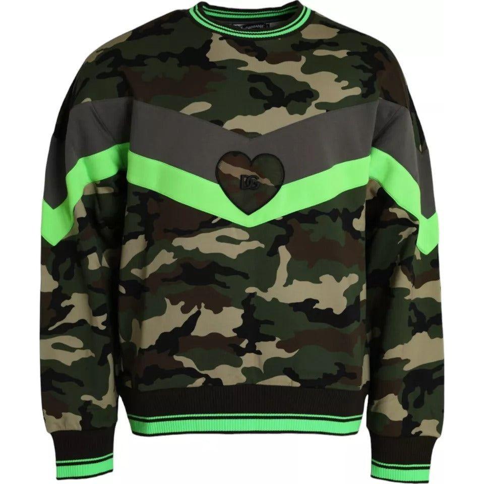 Dolce & Gabbana Multicolor Camouflage Sweatshirt Sweater Dolce & Gabbana