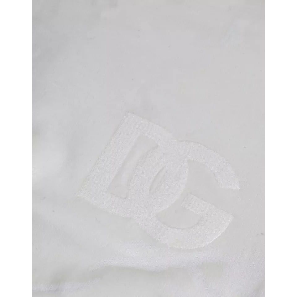 Dolce & Gabbana White Cotton Crew Neck Sweatshirt Sweater Dolce & Gabbana