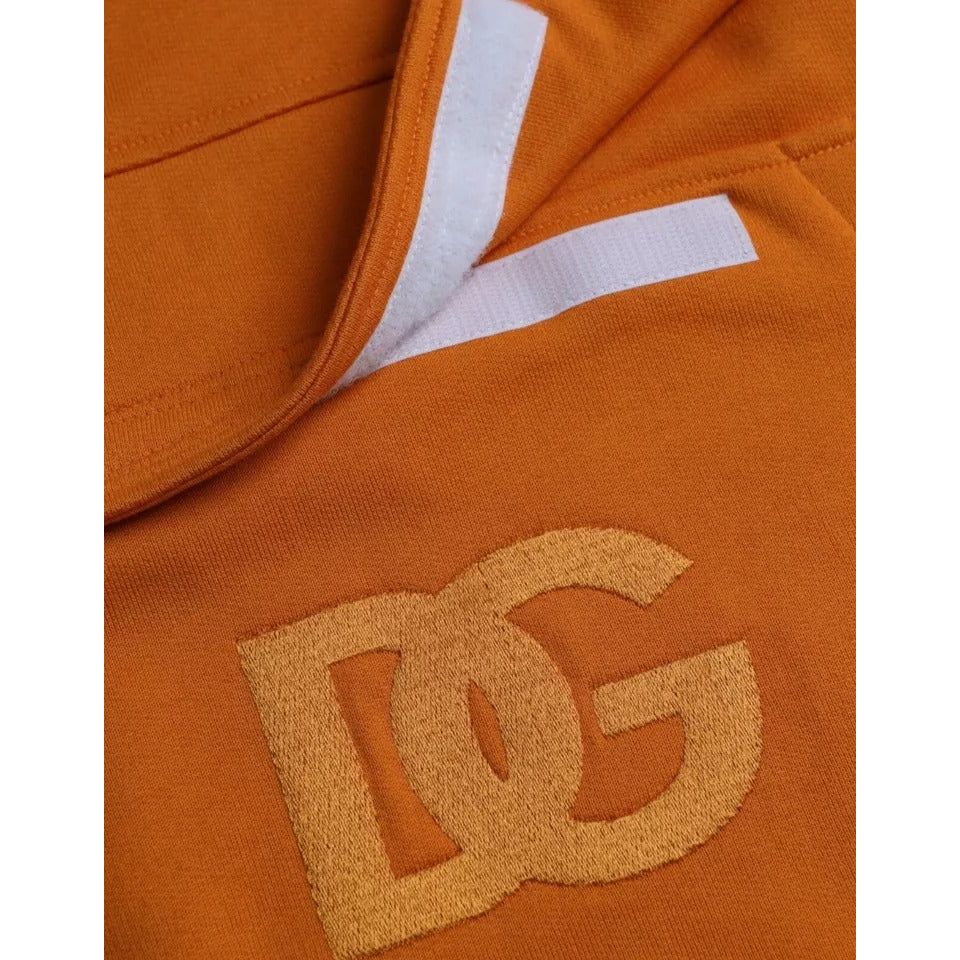 Dolce & Gabbana Orange Hooded Pullover Sweatshirt Sweater Dolce & Gabbana