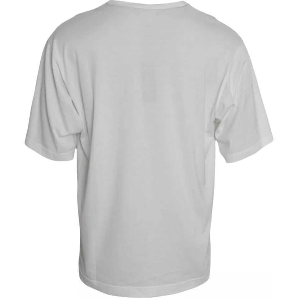 Dolce & Gabbana White Logo Round Neck Short Sleeves T-shirt Dolce & Gabbana