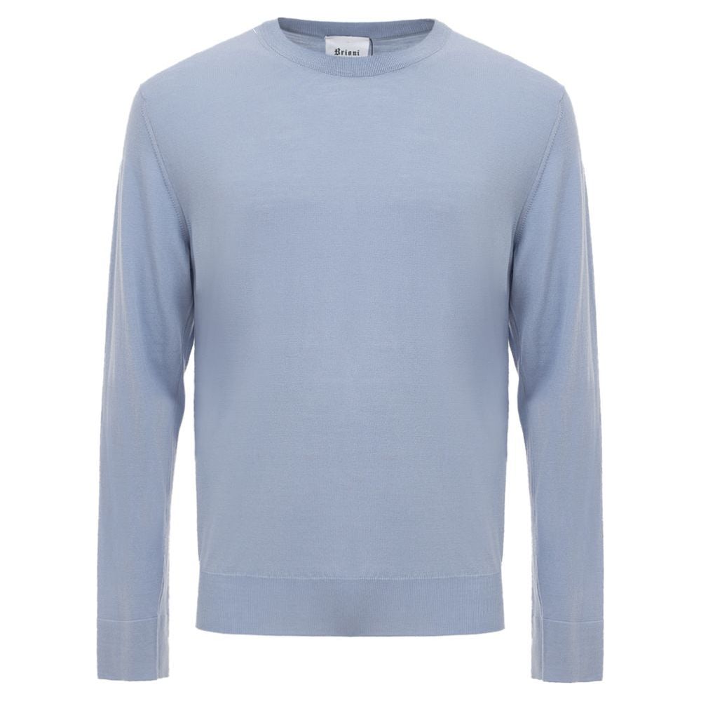 Brioni Light Blue Wool Sweater Brioni