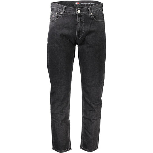 Tommy Hilfiger Black Cotton Jeans & Pant