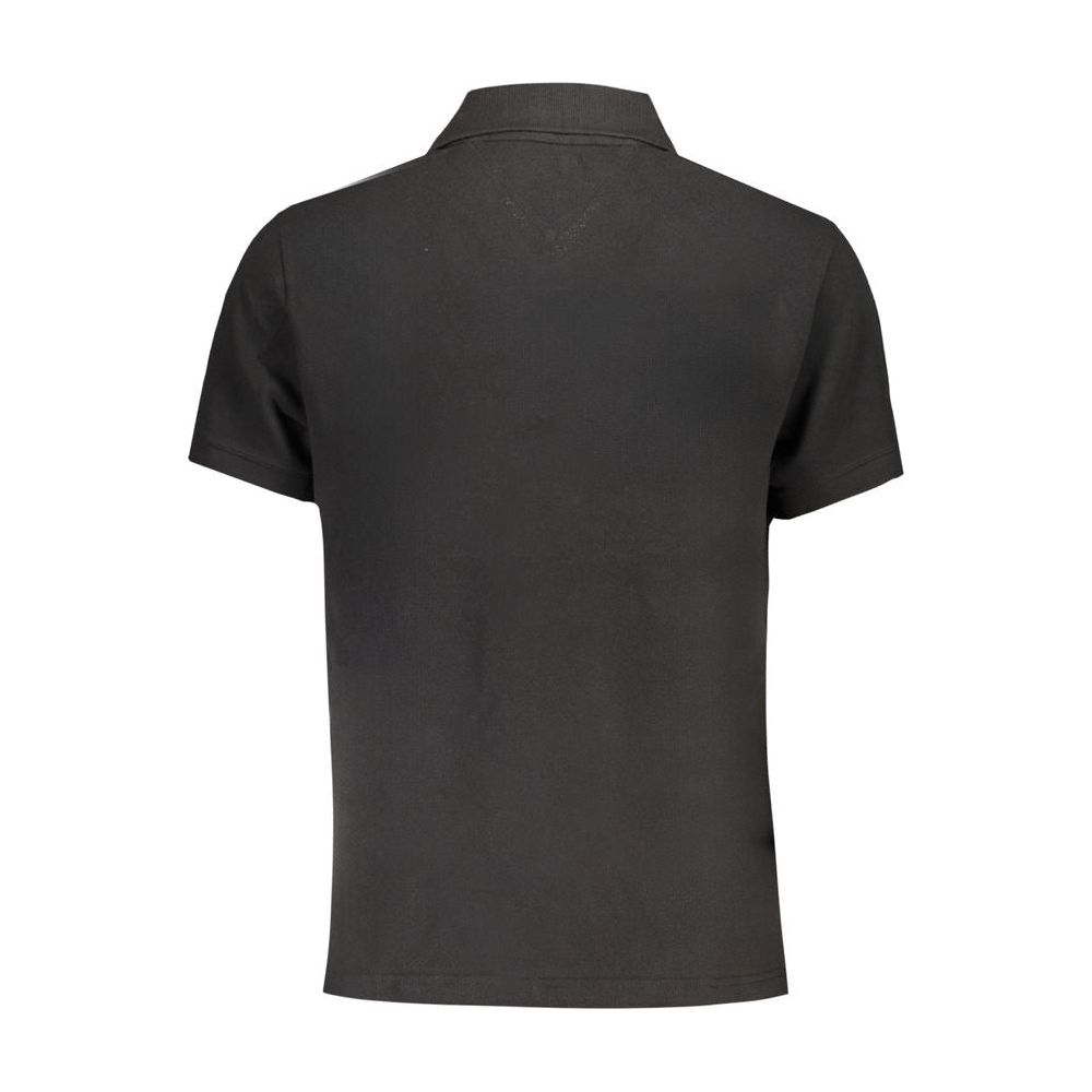 Tommy Hilfiger Black Cotton Polo Shirt