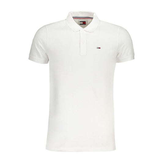 Tommy Hilfiger White Cotton Polo Shirt