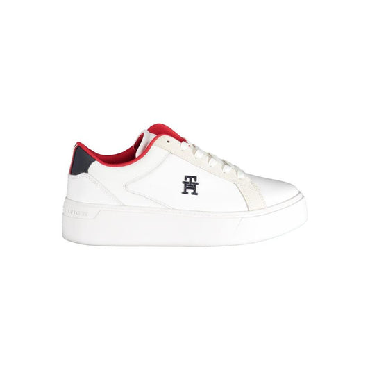 Tommy Hilfiger White Polyester Sneaker Tommy Hilfiger