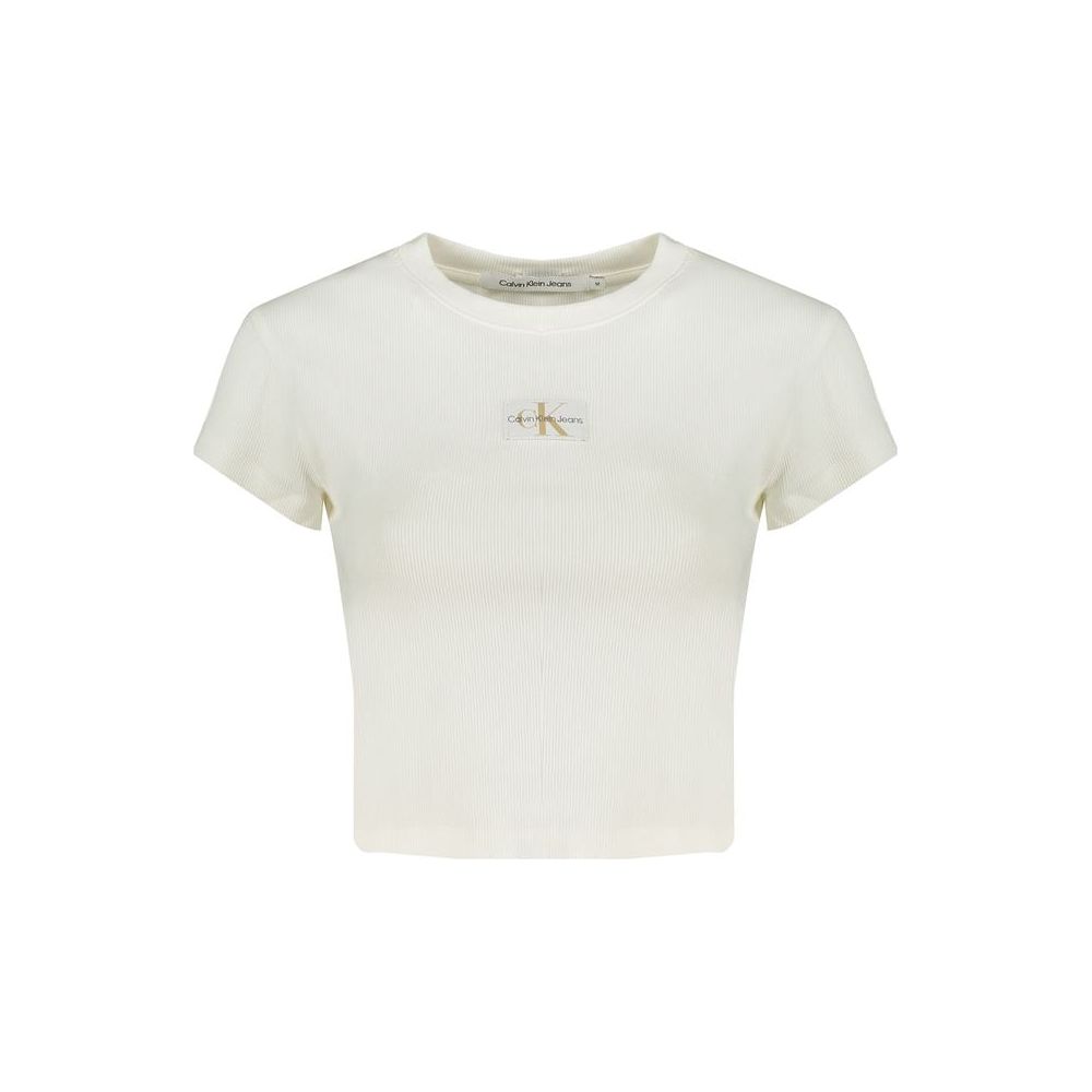 Calvin Klein White Cotton Tops & T-Shirt