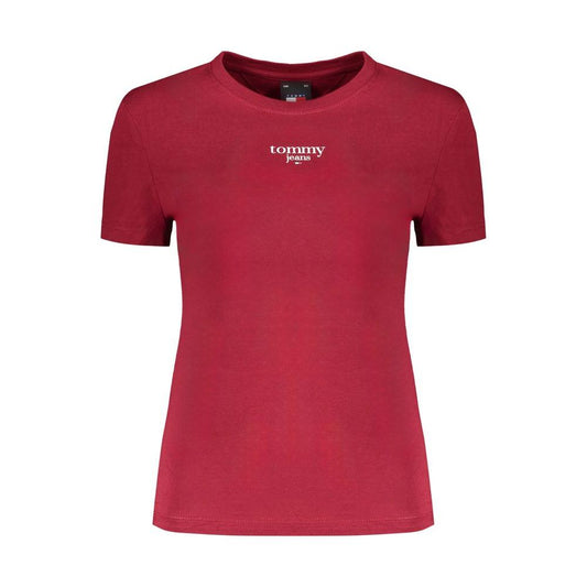 Tommy Hilfiger Red Cotton Tops & T-Shirt