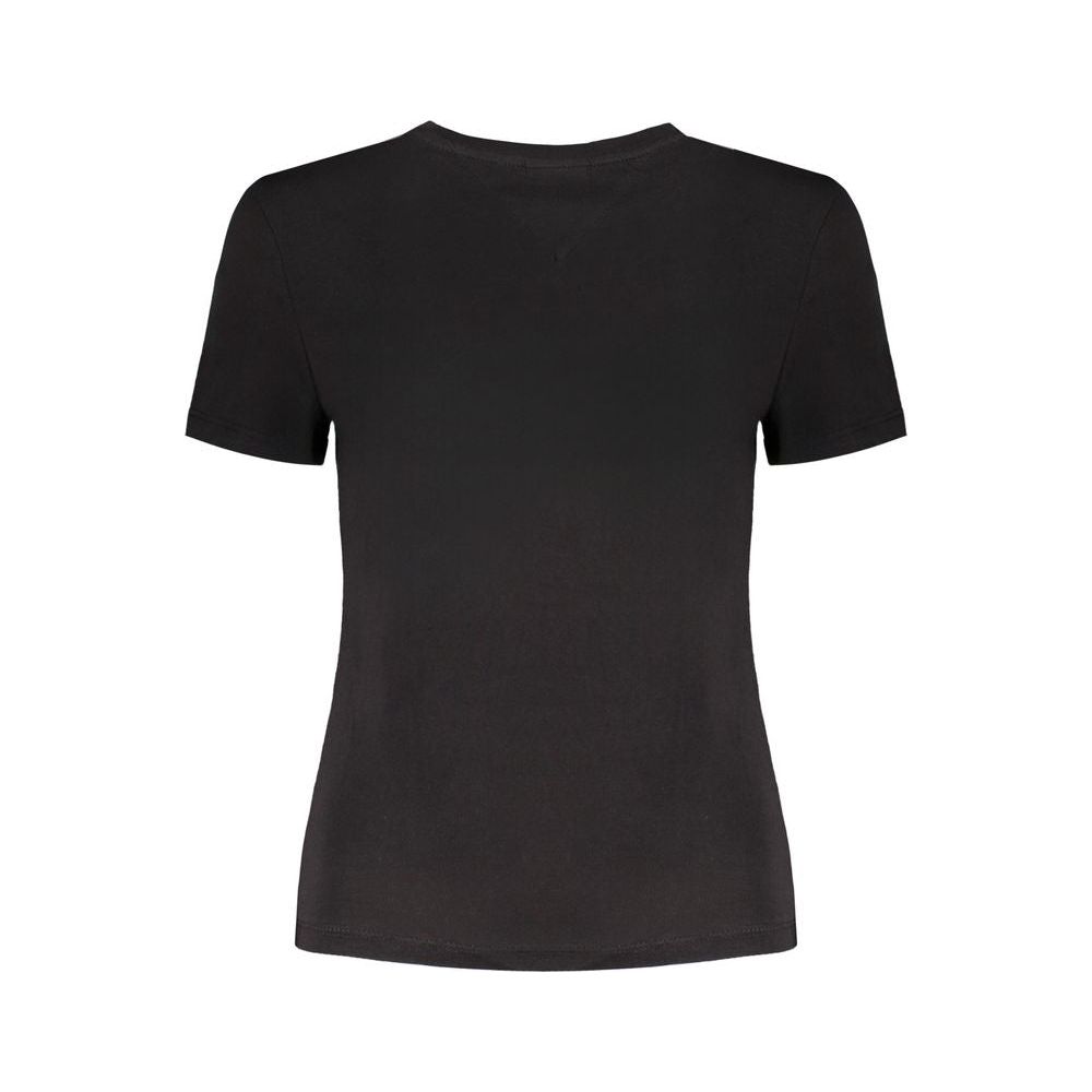 Tommy Hilfiger Black Cotton Tops & T-Shirt