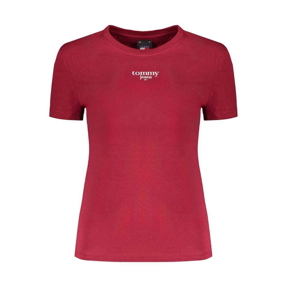 Tommy Hilfiger Red Cotton Tops & T-Shirt