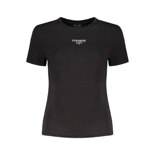 Tommy Hilfiger Black Cotton Tops & T-Shirt