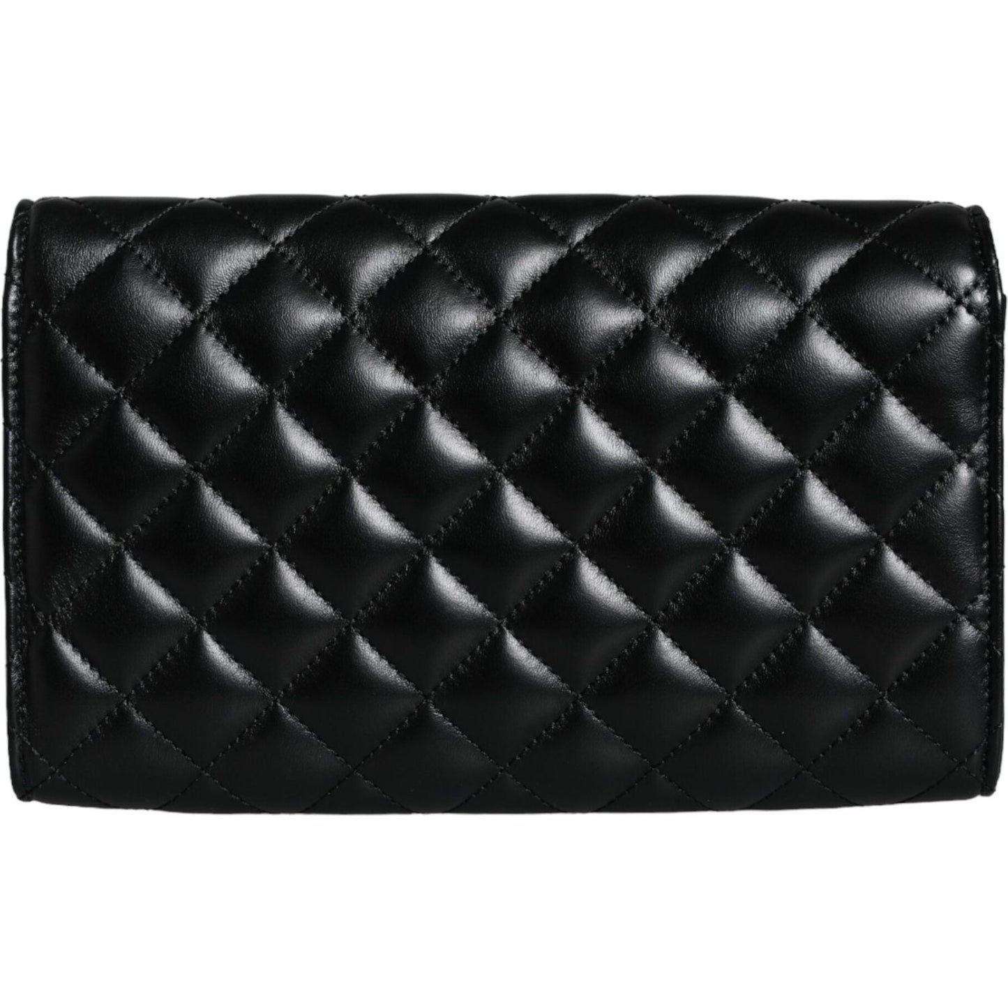 Versace Black Quilted Nappa Leather Crossbody Shoulder Bag Versace