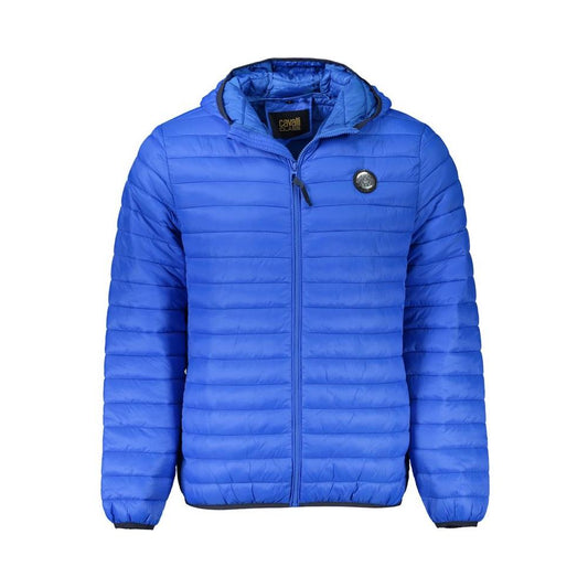 Cavalli Class Blue Polyamide Men Jacket Cavalli Class