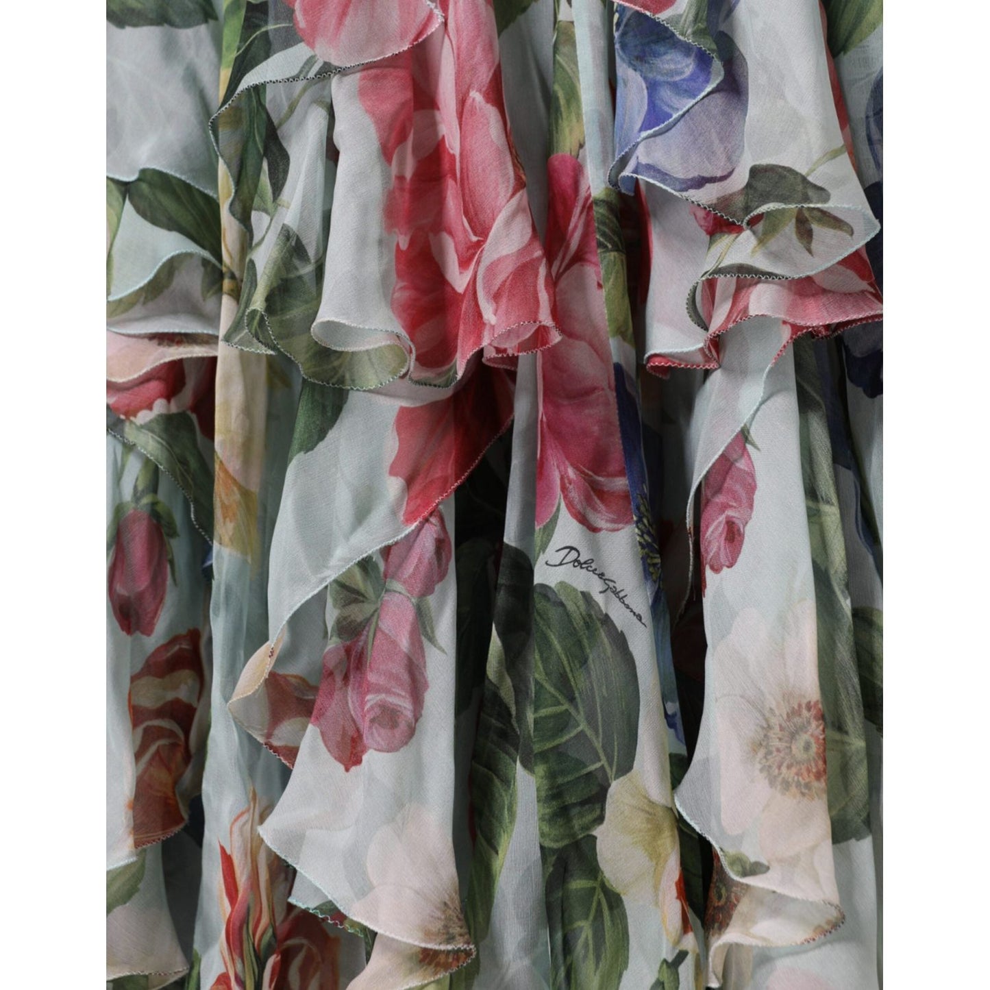 Dolce & Gabbana Multicolor Floral Silk Long Gown Dress Dolce & Gabbana