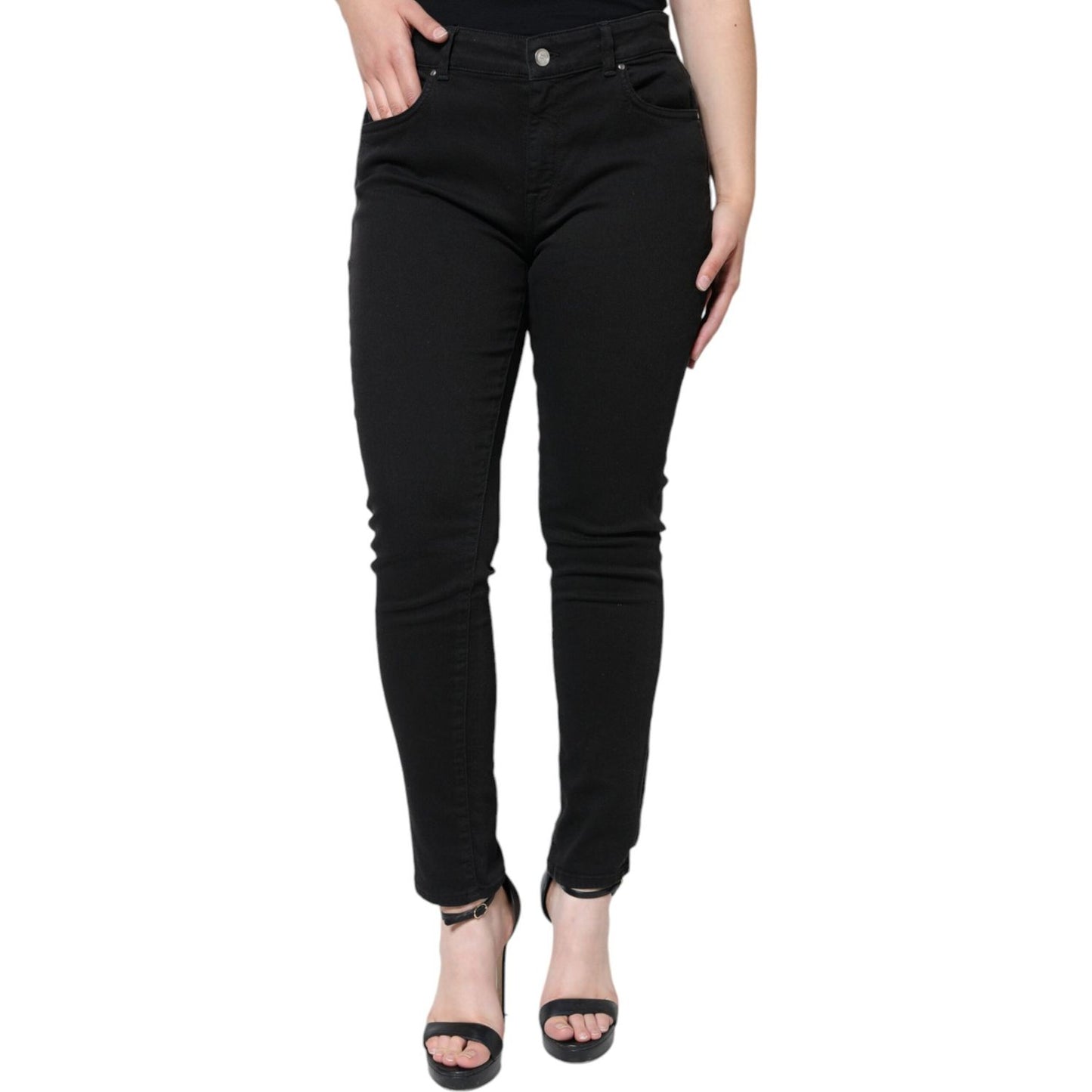 Dolce & Gabbana Black Cotton Stretch Skinny Denim Jeans Dolce & Gabbana