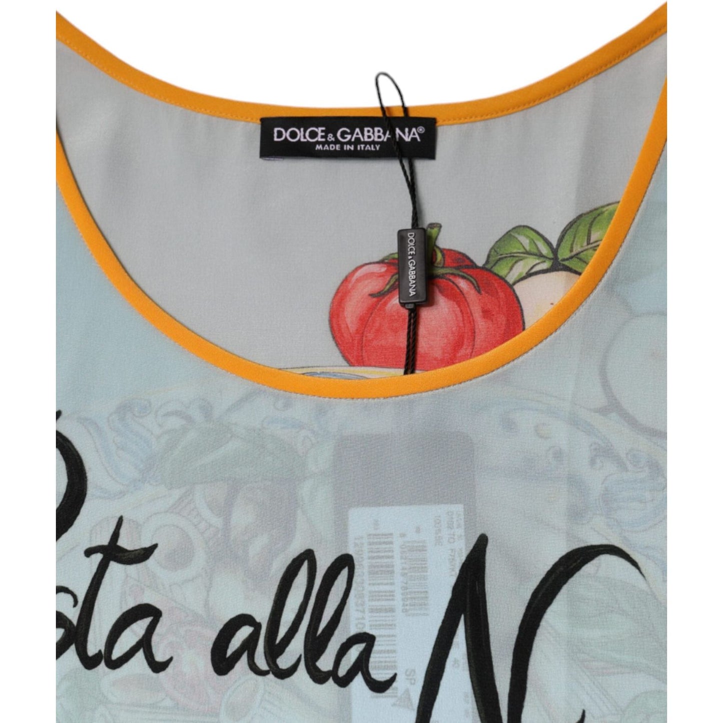 Dolce & Gabbana Multicolor Pasta Alla Norma Print Tank Top Dolce & Gabbana