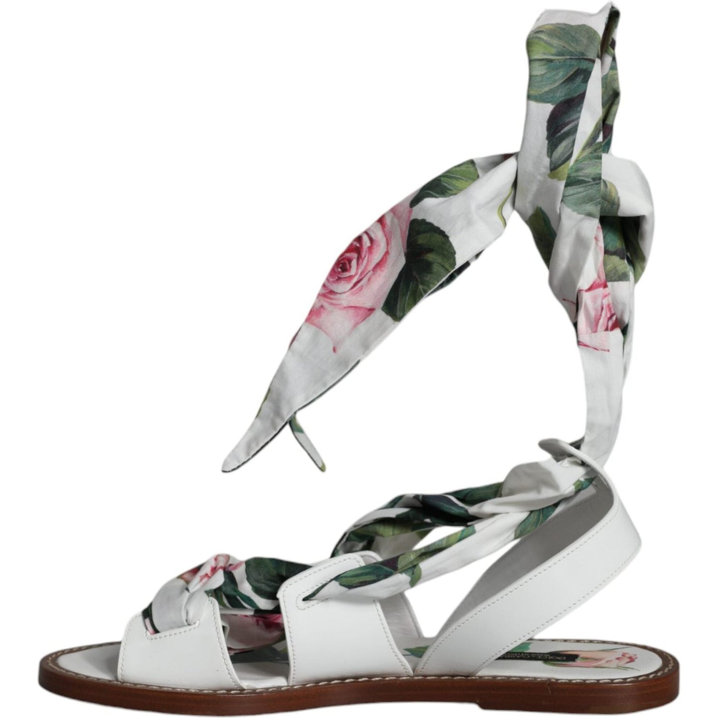 Dolce & Gabbana Multicolor Floral Print Ankle Wrap Sandals Shoes Dolce & Gabbana