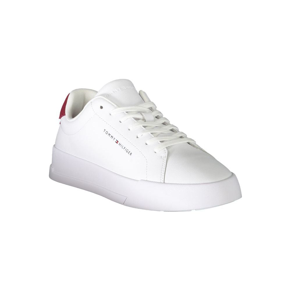 Tommy Hilfiger White Leather Men Sneaker Tommy Hilfiger