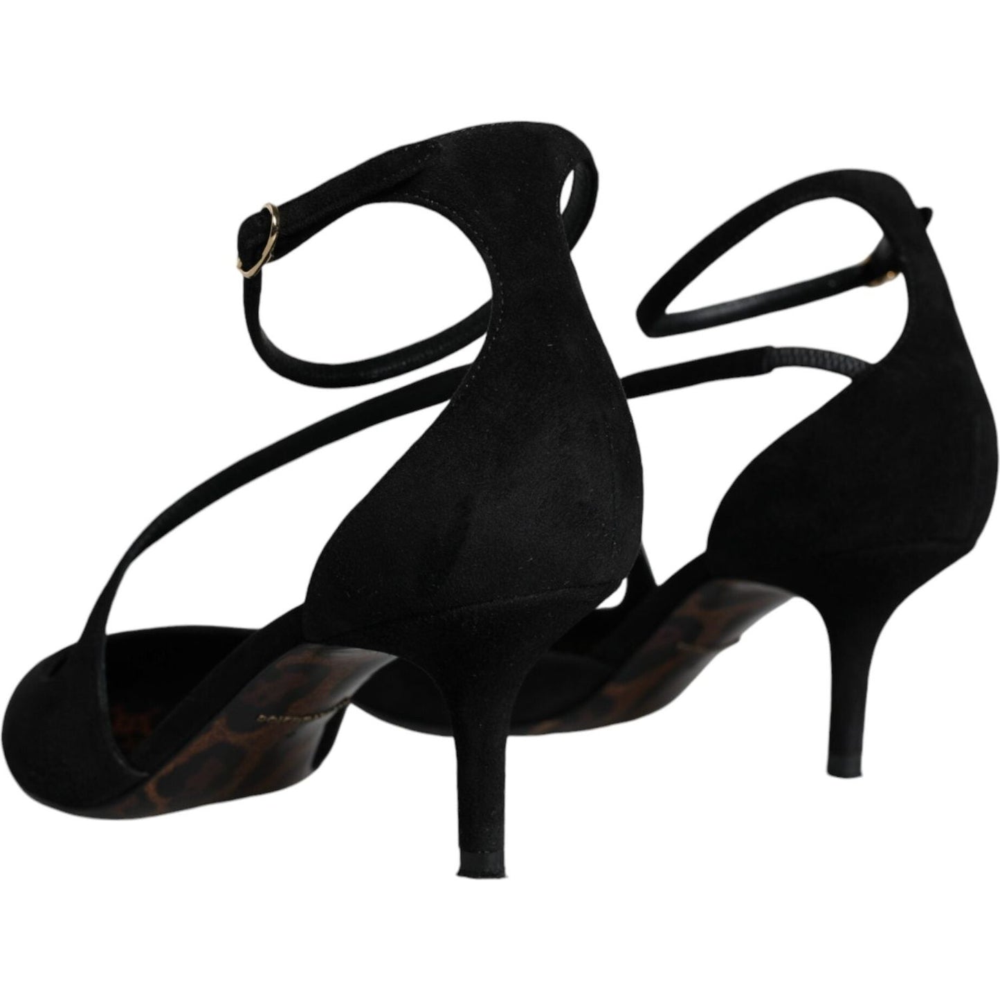 Dolce & Gabbana Black Suede Ankle Strap Pumps Heels Shoes Dolce & Gabbana