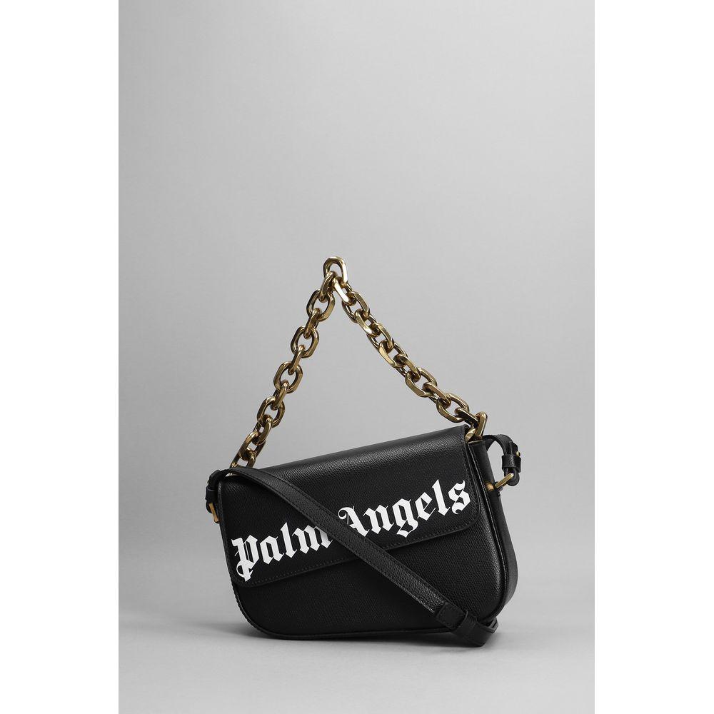 Palm Angels Black Leather Crossbody Bag Palm Angels