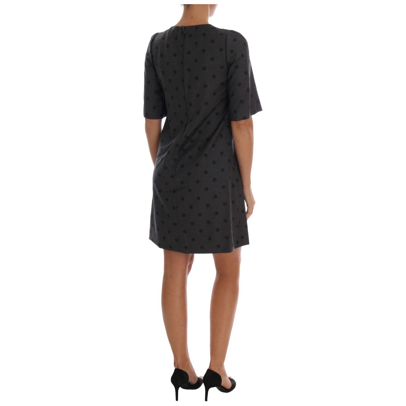 Dolce & Gabbana Chic Polka Dotted Wool Dress Dolce & Gabbana