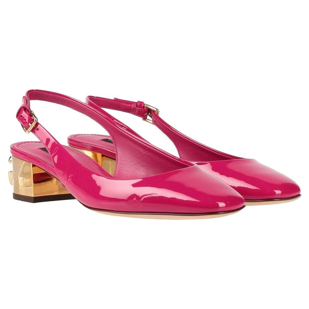 Dolce & Gabbana Fuchsia Leather Di Calfskin Pump Dolce & Gabbana