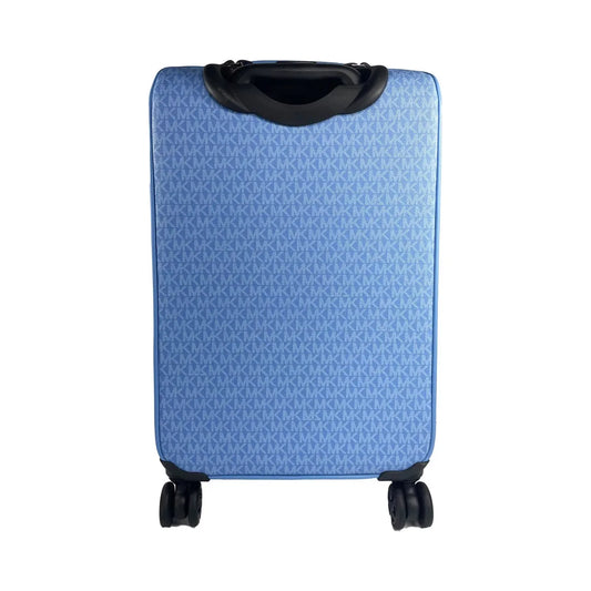 Michael Kors Travel Small Pacific Blue Signature Trolley Rolling Suitcase Carry On Michael Kors