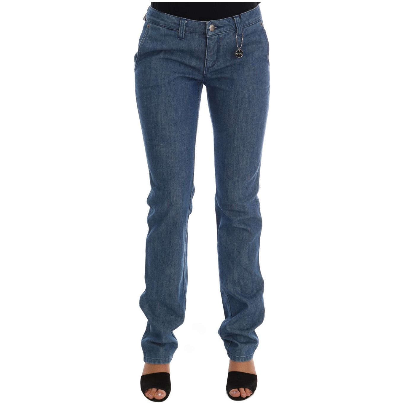 Costume National Super Slim Blue Wash Cotton Jeans Costume National