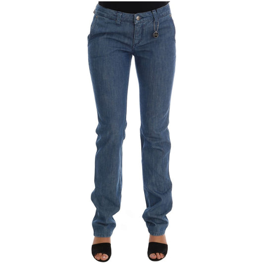 Costume National Super Slim Blue Wash Cotton Jeans Costume National