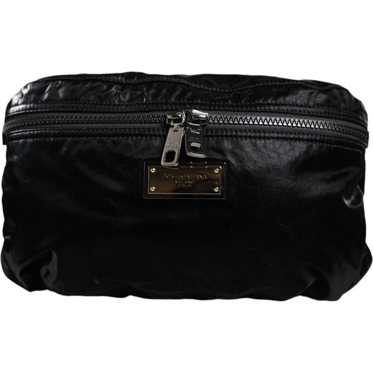 Dolce & Gabbana Black Nylon Fabric Belt Waist Fanny Pack Bag Dolce & Gabbana