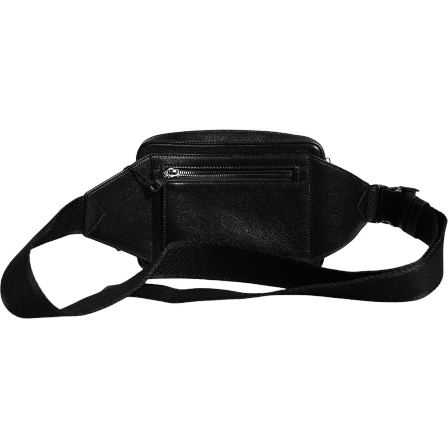 Dolce & Gabbana Black Leather LED Logo Belt Waist Fanny Pack Bag Dolce & Gabbana