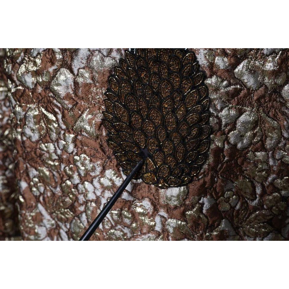 Dolce & Gabbana Brown Jacquard Mambo Pineapple Pullover Sweater Dolce & Gabbana