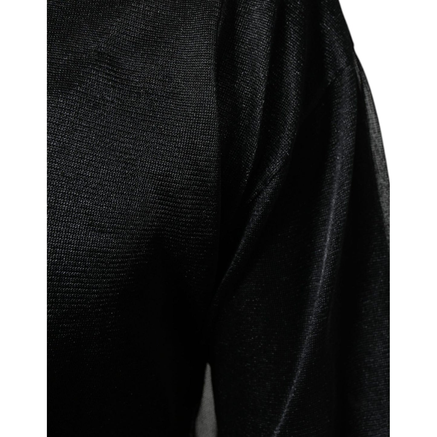 Dolce & Gabbana Black Polyester Pullover Sweatshirt Sweater