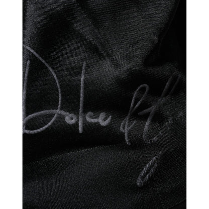 Dolce & Gabbana Black Polyester Pullover Sweatshirt Sweater