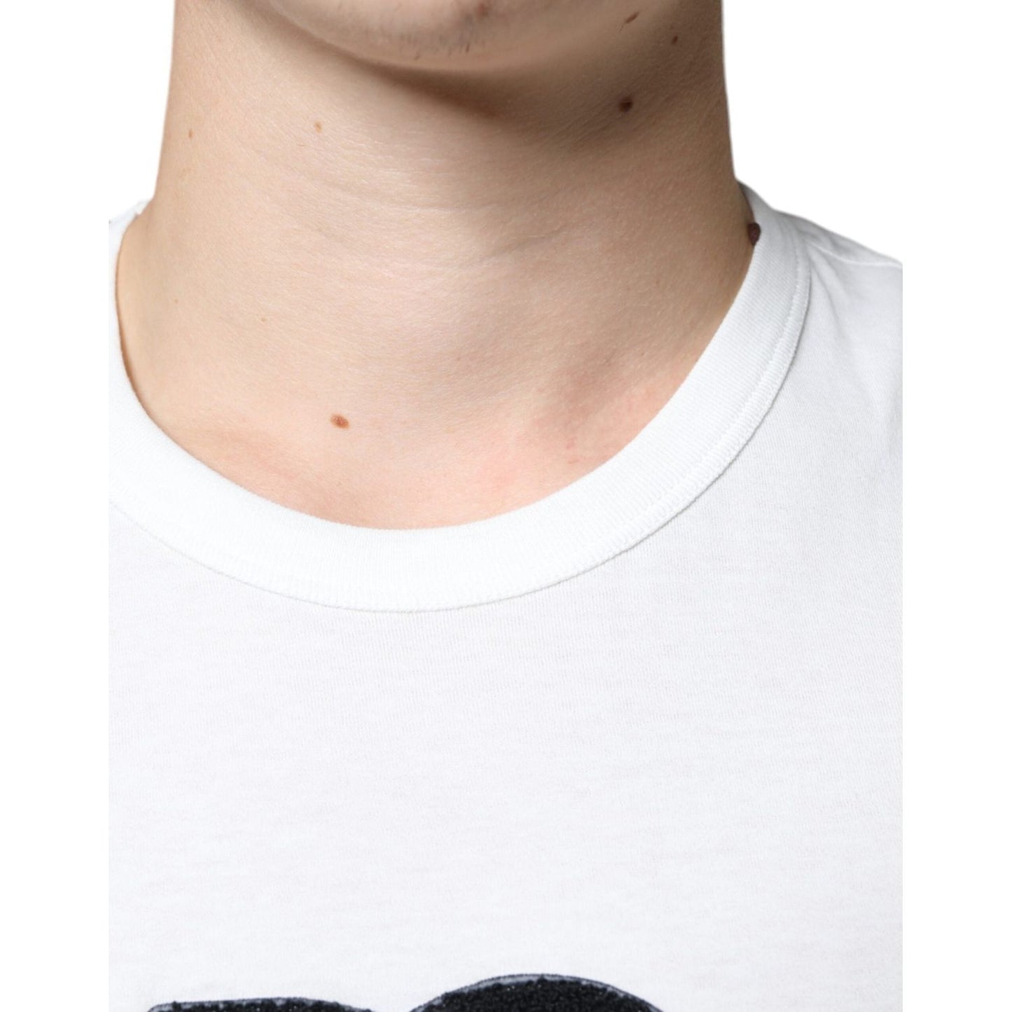 Dolce & Gabbana White Cotton DG Logo Print T-shirt Dolce & Gabbana