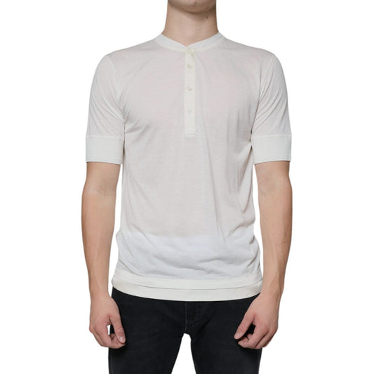 Dolce & Gabbana Off White Cotton Short Sleeves T-shirt Dolce & Gabbana