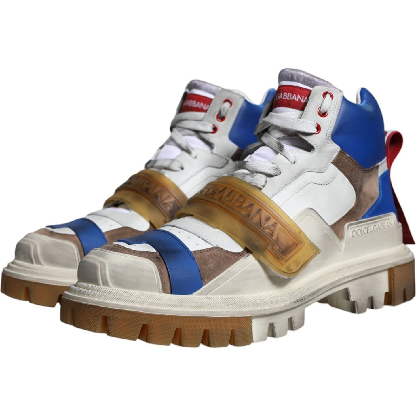 Dolce & Gabbana Multicolor Leather Trekking Sneakers Boots Shoes Dolce & Gabbana