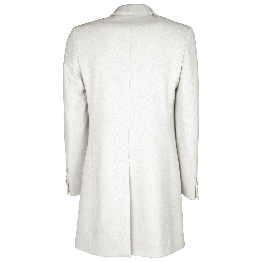 Made in Italy White Wool Vergine Jacket Made in Italy