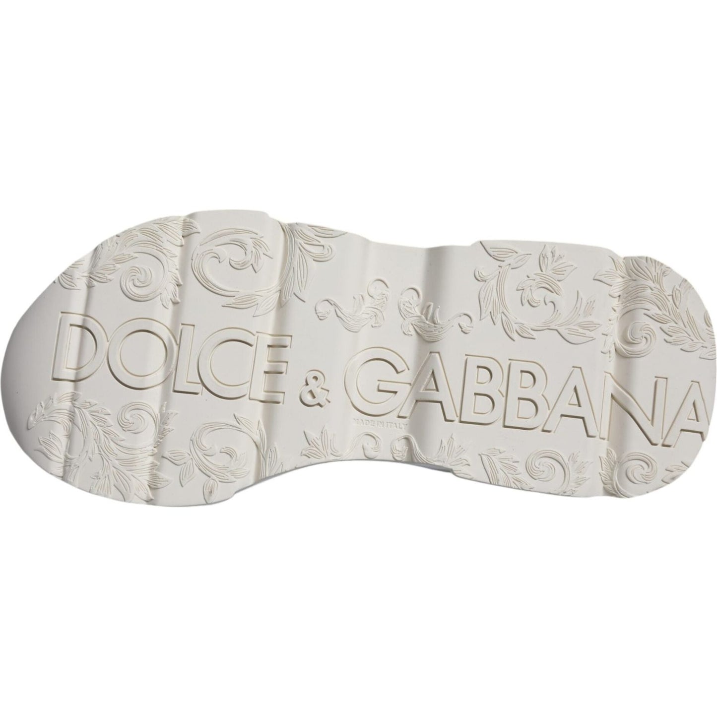 Dolce & Gabbana White Beige Leather Sport DAYMASTER Sneakers Shoes Dolce & Gabbana