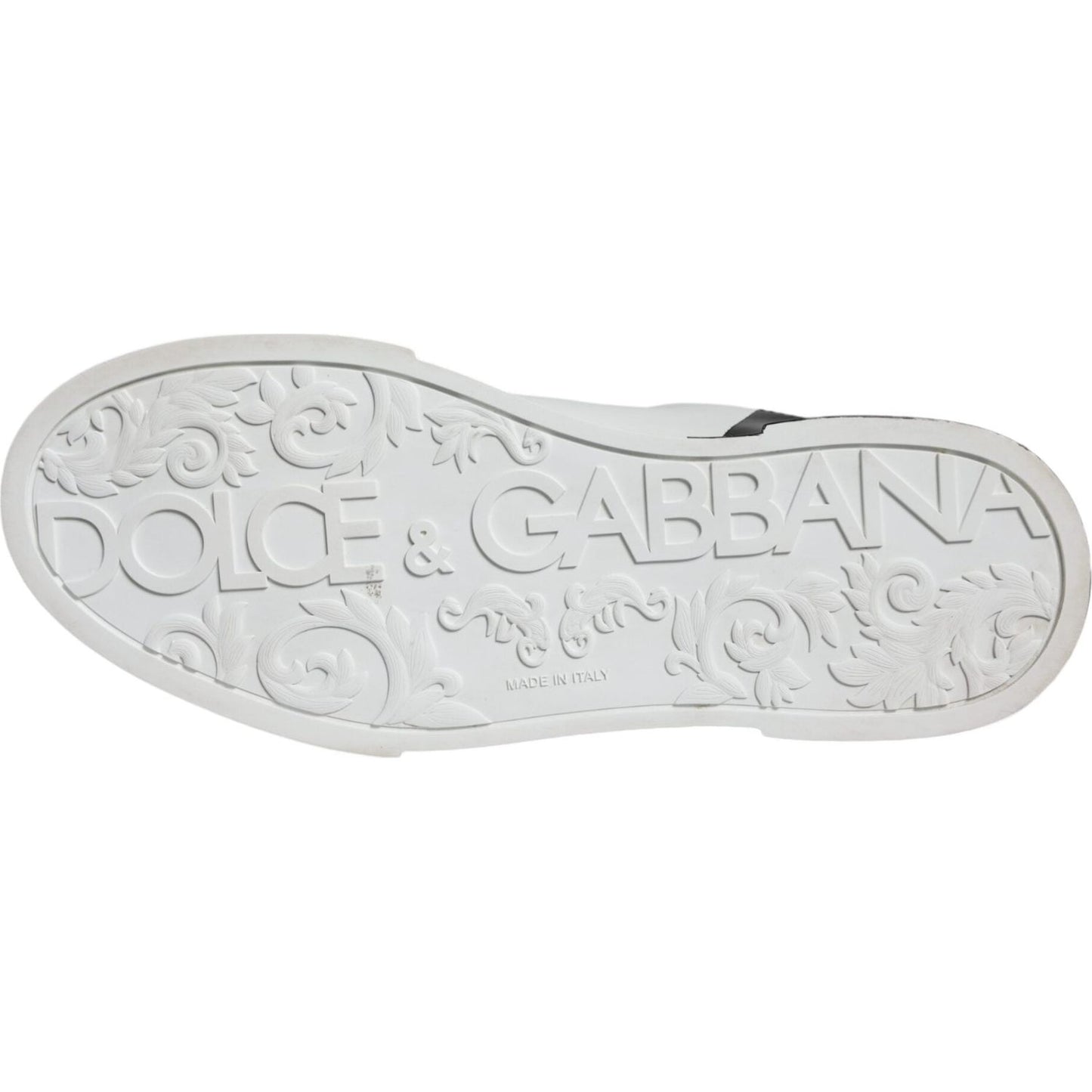 Dolce & Gabbana White Blue Leather Logo Low Top Sneakers Shoes Dolce & Gabbana