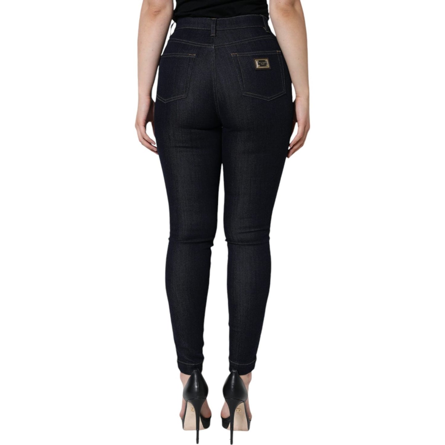 Dolce & Gabbana Black Cotton Stretch Skinny Denim Jeans Dolce & Gabbana