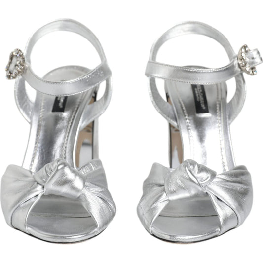 Dolce & Gabbana Silver Mirror Heels KEIRA Sandals Shoes Dolce & Gabbana