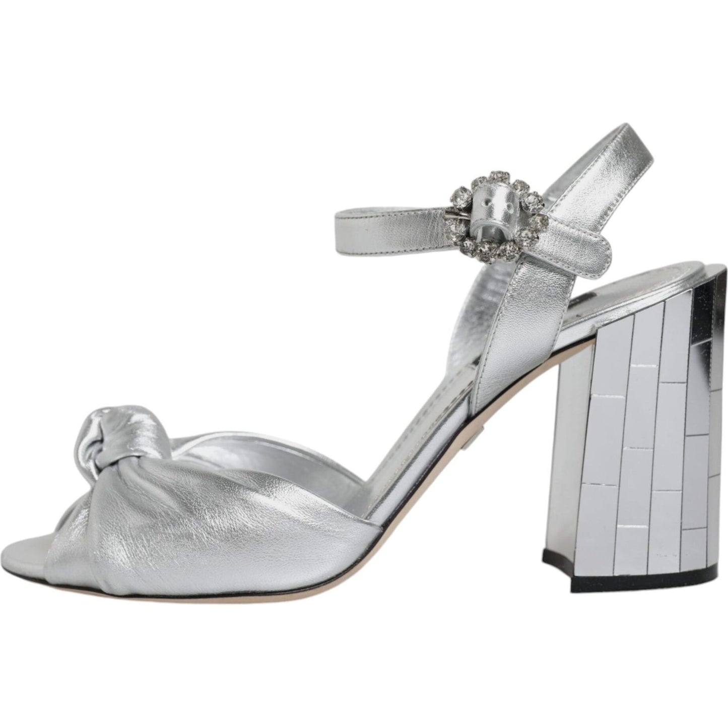 Dolce & Gabbana Silver Mirror Heels KEIRA Sandals Shoes Dolce & Gabbana