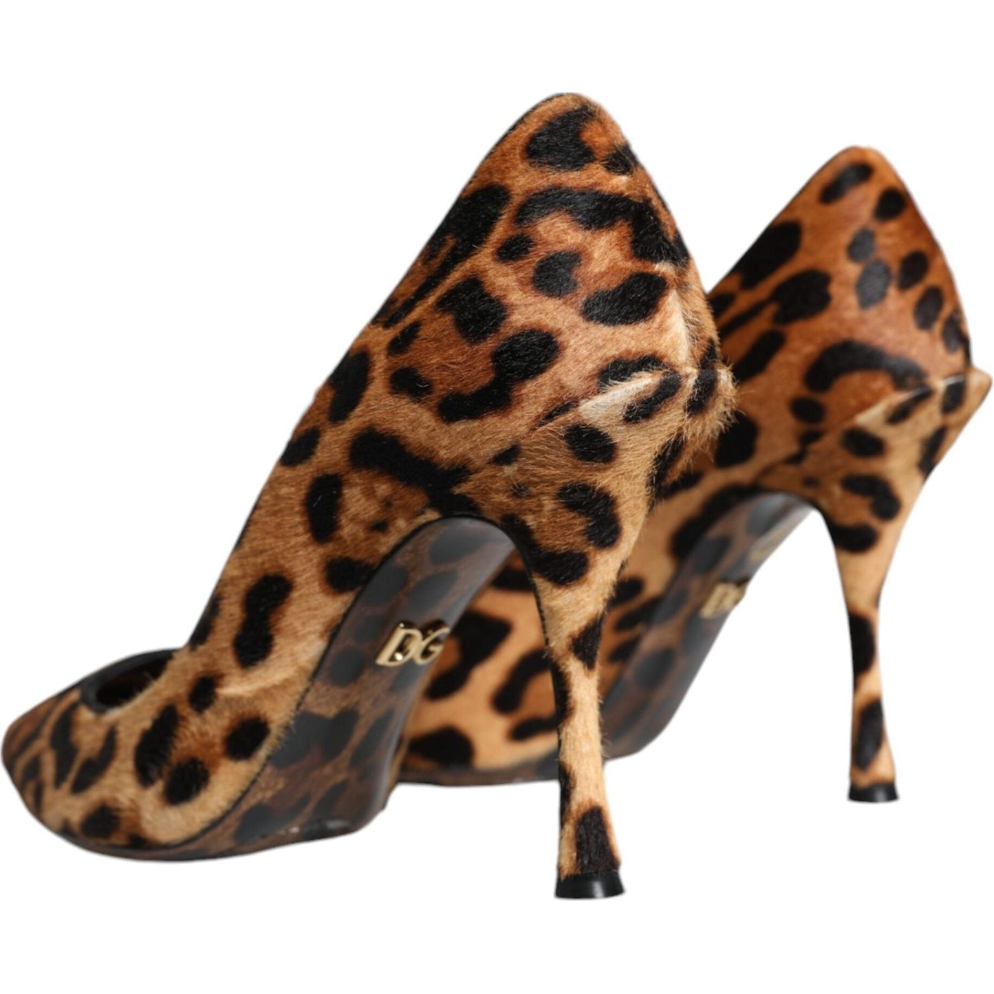 Dolce & Gabbana Brown Leopard Calf Hair Heels Pumps Shoes Dolce & Gabbana