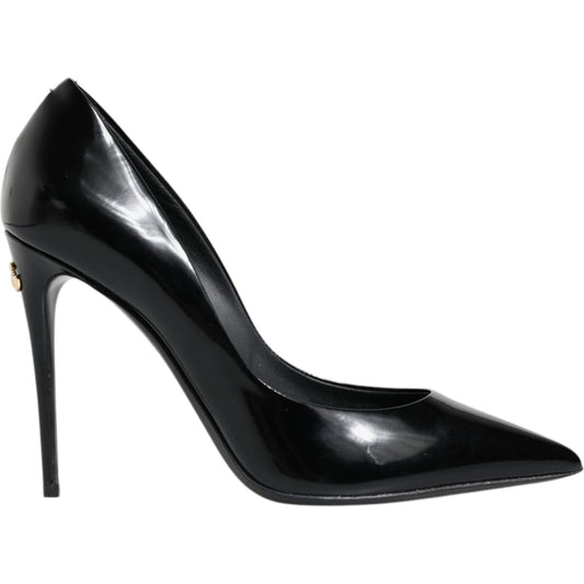 Dolce & Gabbana Black Patent Leather High Heels Pumps Shoes Dolce & Gabbana