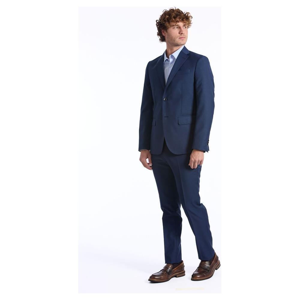 Baldinini Trend Blue Wool Men Blazer