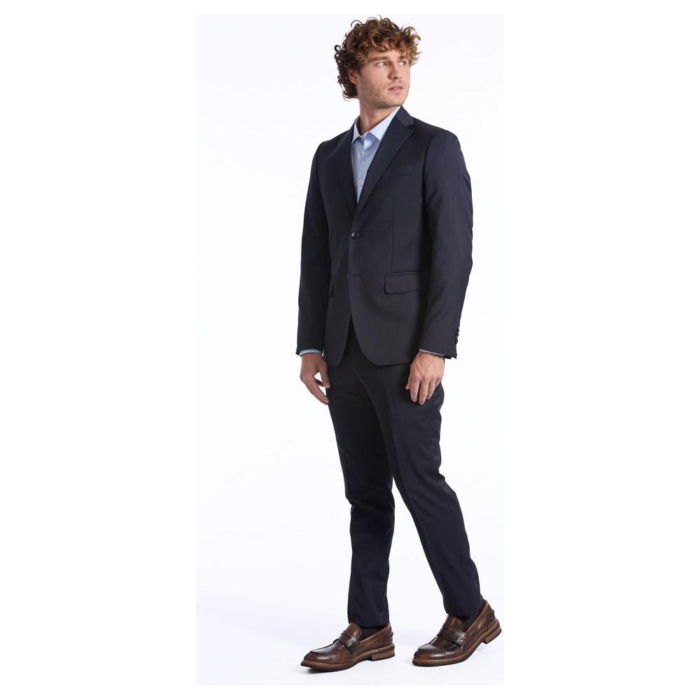 Baldinini Trend Blue Wool Suit Baldinini Trend