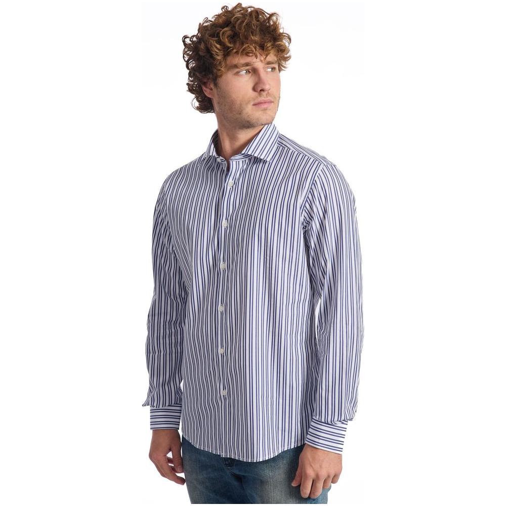 Baldinini Trend Light Blue Cotton Shirt Baldinini Trend