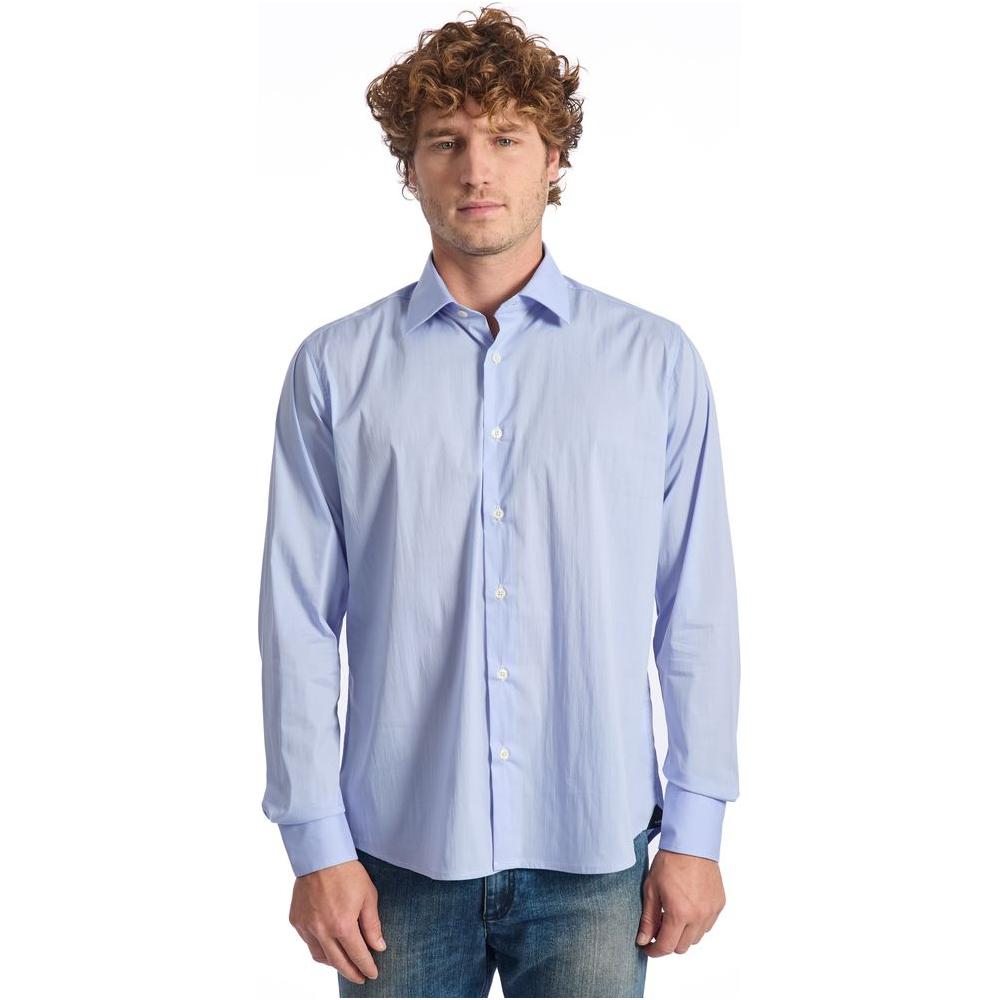 Baldinini Trend "Light Blue Cotton Men Shirt" Baldinini Trend