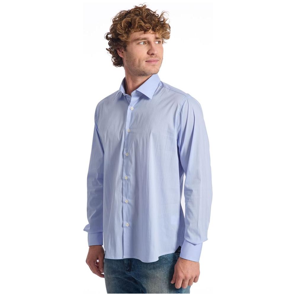 Baldinini Trend "Light Blue Cotton Men Shirt" Baldinini Trend